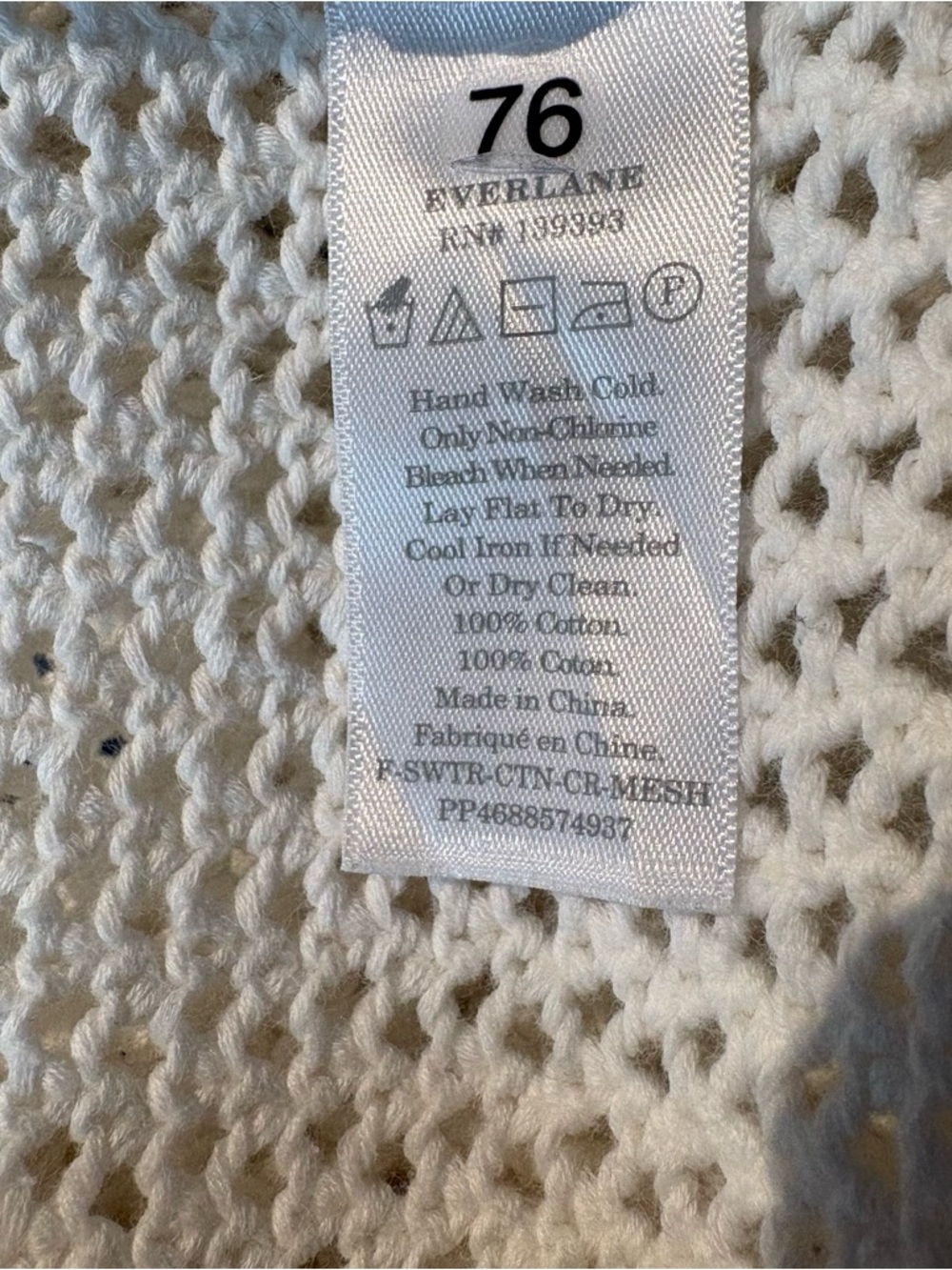 Everlane The Mesh Soft Cotton Crew in White S - Picture 13 of 13